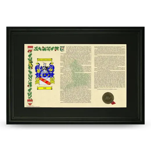 Atis Deluxe Armorial Landscape Framed- Black