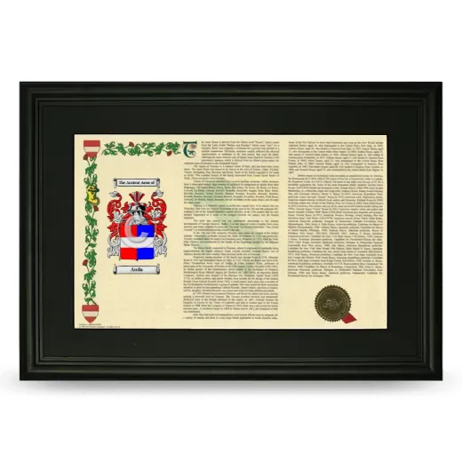 Auda Deluxe Armorial Landscape Framed- Black