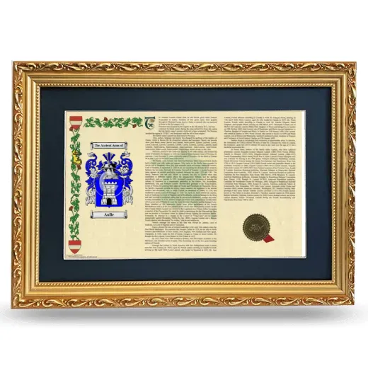 Aulle Deluxe Armorial Landscape Framed - Gold