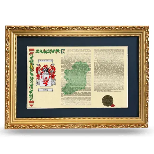 Aulley Deluxe Armorial Landscape Framed - Gold