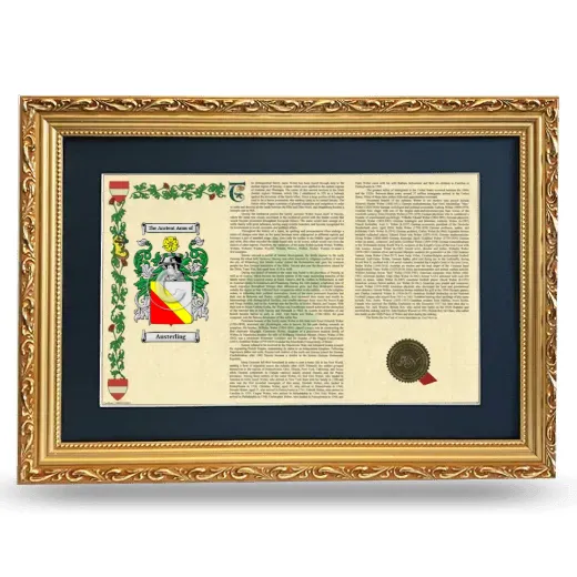 Austerling Deluxe Armorial Landscape Framed - Gold