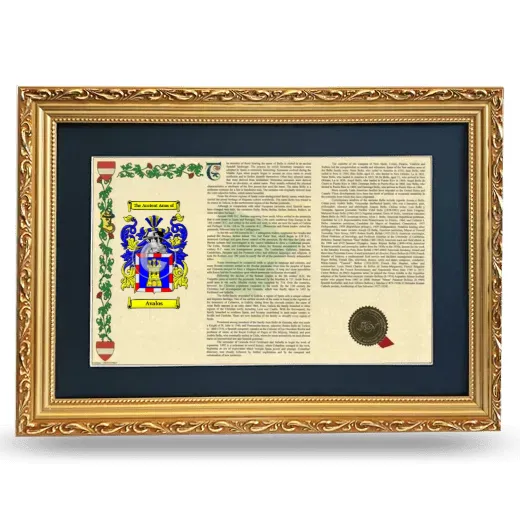 Avalos Deluxe Armorial Landscape Framed - Gold