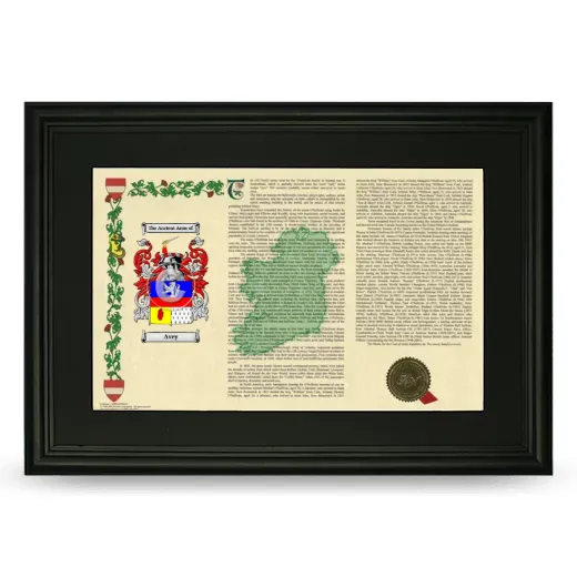 Avey Deluxe Armorial Landscape Framed- Black