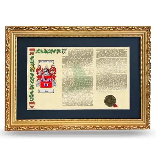 Ayn Deluxe Armorial Landscape Framed - Gold
