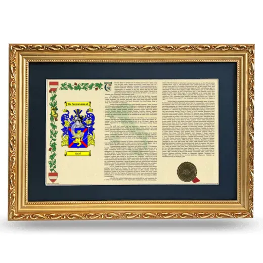 Azzi Deluxe Armorial Landscape Framed - Gold