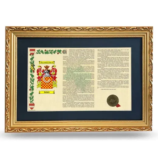 Babiak Deluxe Armorial Landscape Framed - Gold