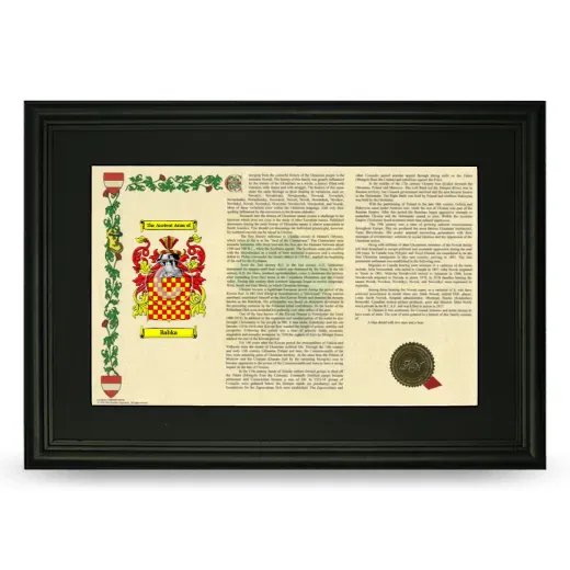 Babka Deluxe Armorial Landscape Framed- Black