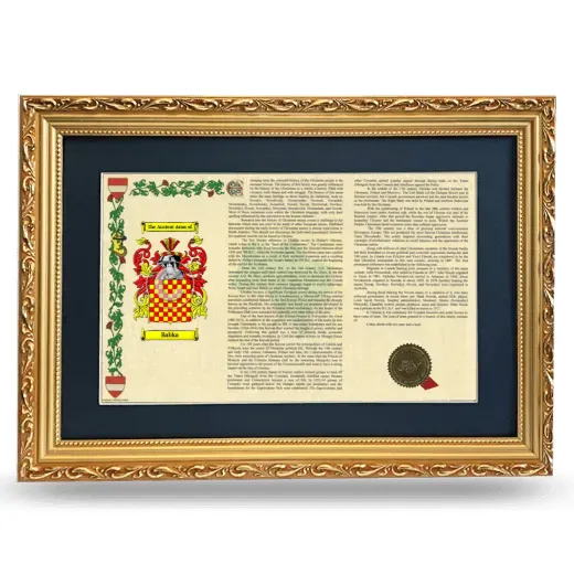 Babka Deluxe Armorial Landscape Framed - Gold