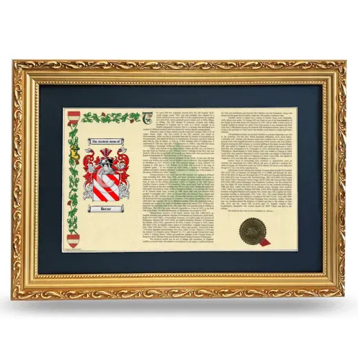 Bacar Deluxe Armorial Landscape Framed - Gold