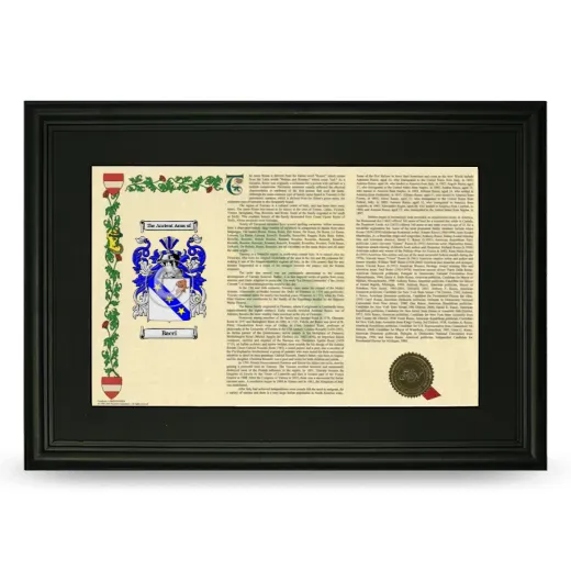 Bacci Deluxe Armorial Landscape Framed- Black