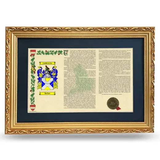 Bachas Deluxe Armorial Landscape Framed - Gold