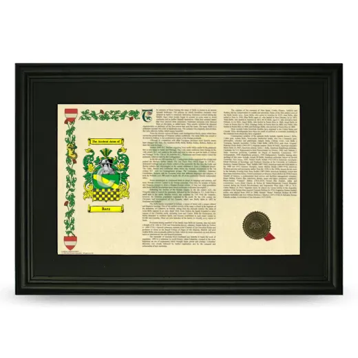 Baez Deluxe Armorial Landscape Framed- Black
