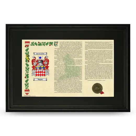 Baggay Deluxe Armorial Landscape Framed- Black