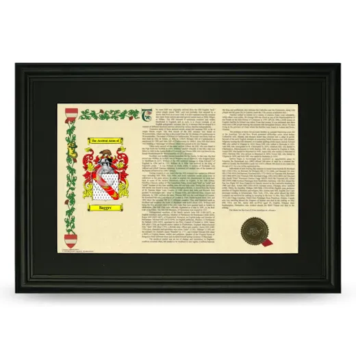Bagger Deluxe Armorial Landscape Framed- Black