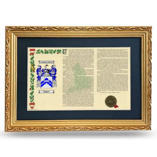 Baggett Deluxe Armorial Landscape Framed - Gold