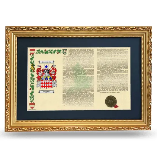 Baggins Deluxe Armorial Landscape Framed - Gold
