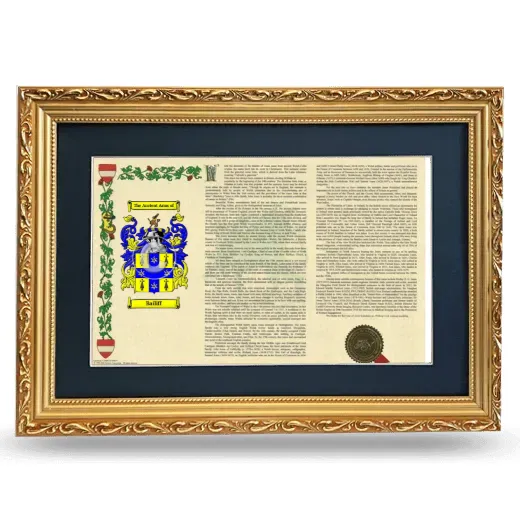 Bailiff Deluxe Armorial Landscape Framed - Gold