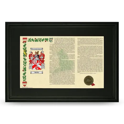 Baisley Deluxe Armorial Landscape Framed- Black