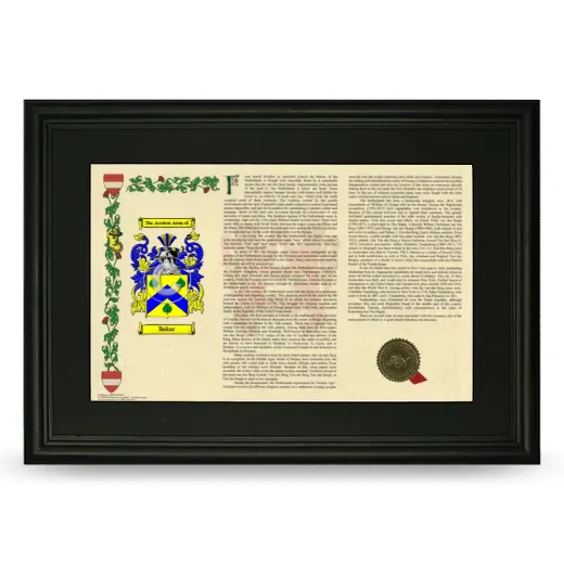 Bakar Deluxe Armorial Landscape Framed- Black