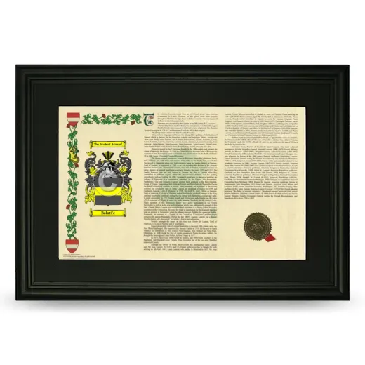 Balati'e Deluxe Armorial Landscape Framed- Black