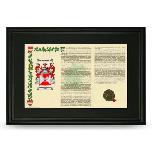 Bald Deluxe Armorial Landscape Framed- Black
