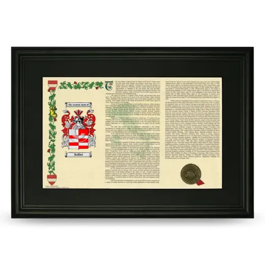 Ballini Deluxe Armorial Landscape Framed- Black