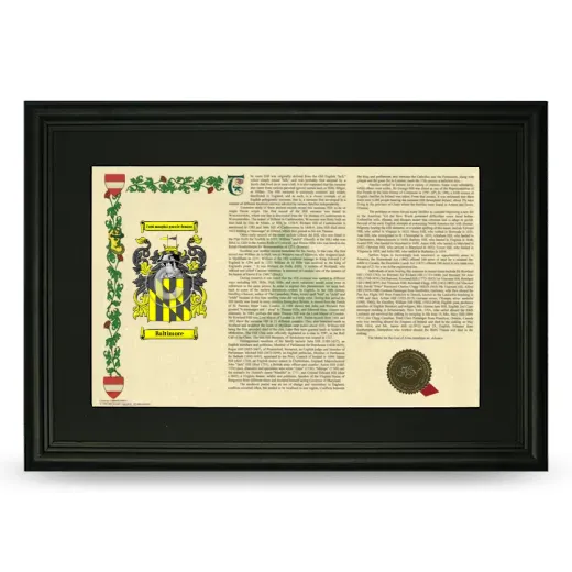 Baltimore Deluxe Armorial Landscape Framed- Black