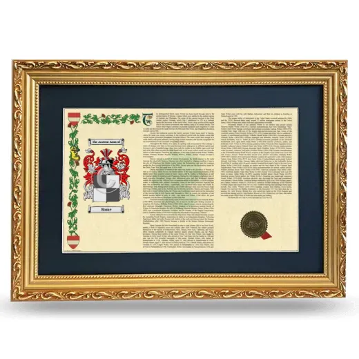 Bame Deluxe Armorial Landscape Framed - Gold