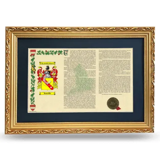 Bamville Deluxe Armorial Landscape Framed - Gold