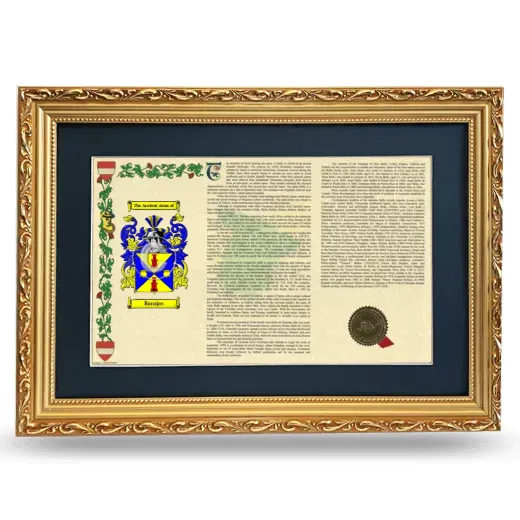 Barajas Deluxe Armorial Landscape Framed - Gold