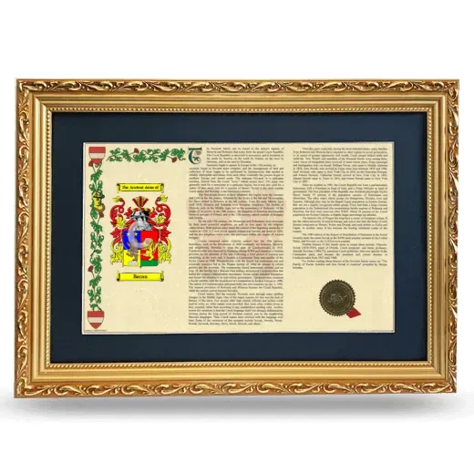 Baran Deluxe Armorial Landscape Framed - Gold