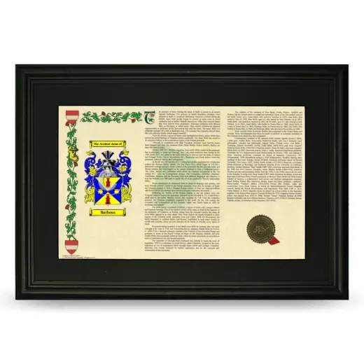Barboso Deluxe Armorial Landscape Framed- Black