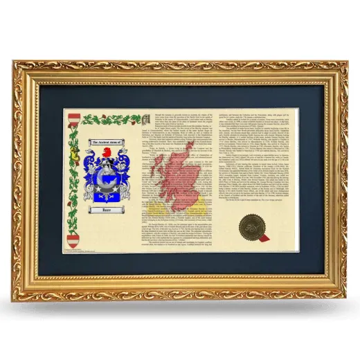 Bare Deluxe Armorial Landscape Framed - Gold