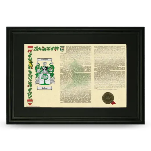 Barlowe Deluxe Armorial Landscape Framed- Black