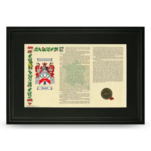 Barnard Deluxe Armorial Landscape Framed- Black