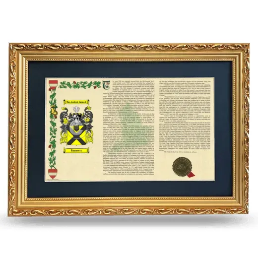 Barnetts Deluxe Armorial Landscape Framed - Gold