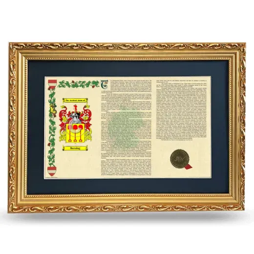 Barning Deluxe Armorial Landscape Framed - Gold