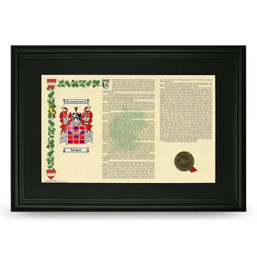 Barogan Deluxe Armorial Landscape Framed- Black