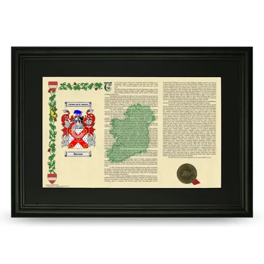 Barone Deluxe Armorial Landscape Framed- Black