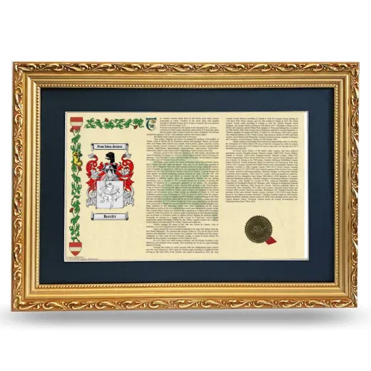 Barritt Deluxe Armorial Landscape Framed - Gold