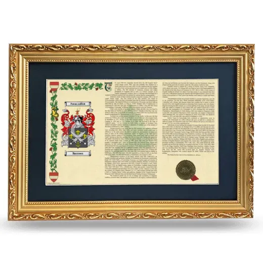 Barrows Deluxe Armorial Landscape Framed - Gold