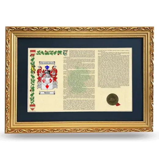Barson Deluxe Armorial Landscape Framed - Gold