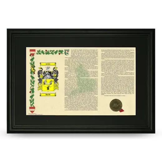 Bartle Deluxe Armorial Landscape Framed- Black