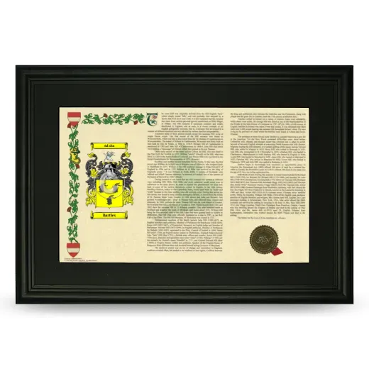 Bartles Deluxe Armorial Landscape Framed- Black