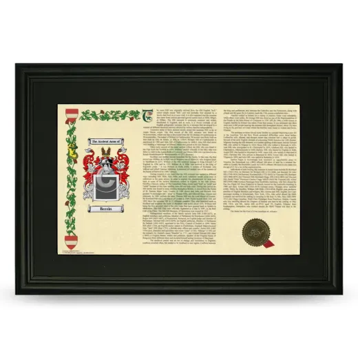 Bassin Deluxe Armorial Landscape Framed- Black