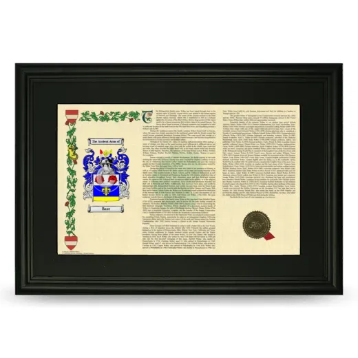 Bast Deluxe Armorial Landscape Framed- Black