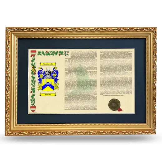 Bastert Deluxe Armorial Landscape Framed - Gold