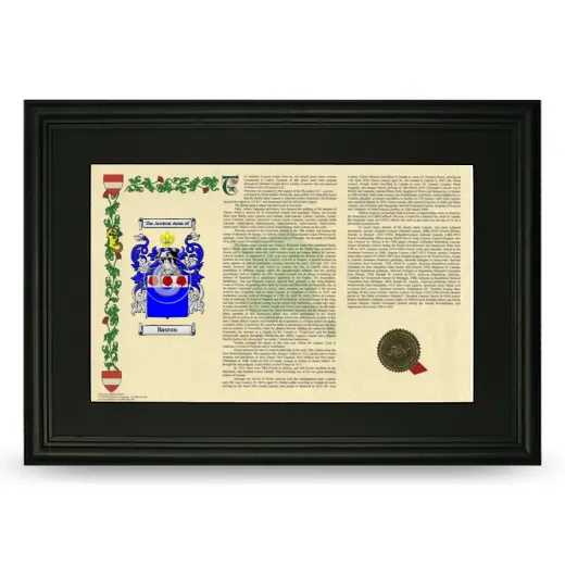 Baston Deluxe Armorial Landscape Framed- Black