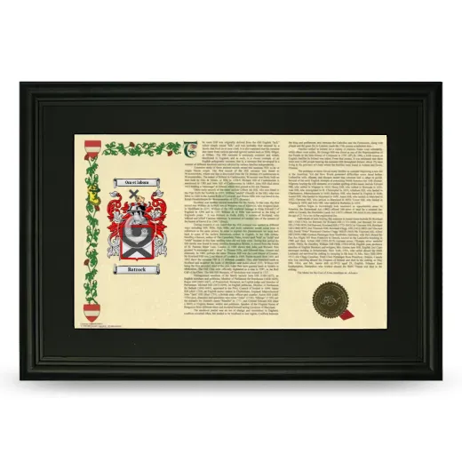 Batrock Deluxe Armorial Landscape Framed- Black