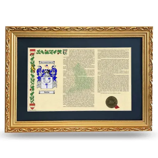 Battin Deluxe Armorial Landscape Framed - Gold